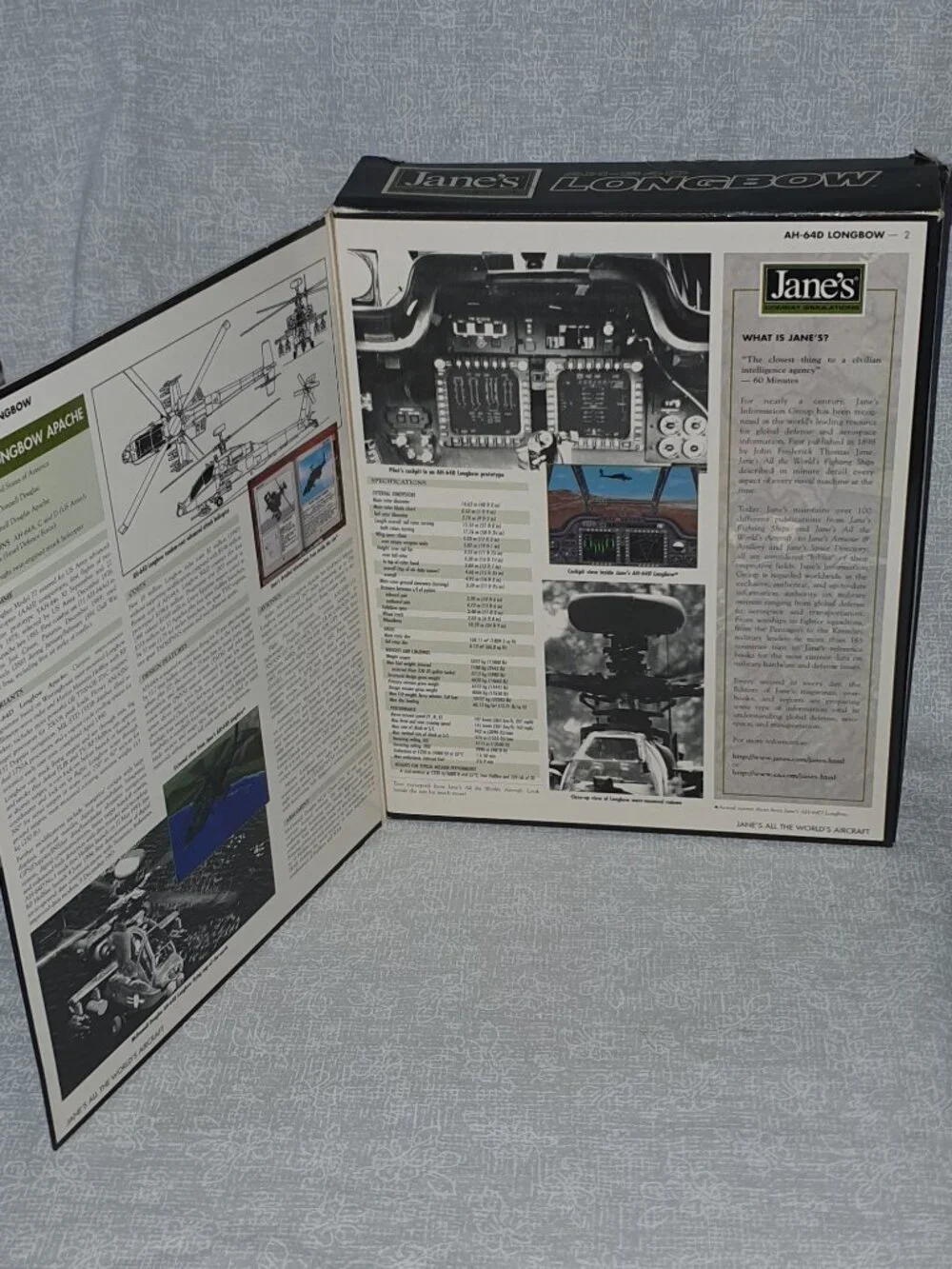 Jane's AH-64D Longbow Limited Ed. Big Box PC 1997 Complete CD ROM Classics